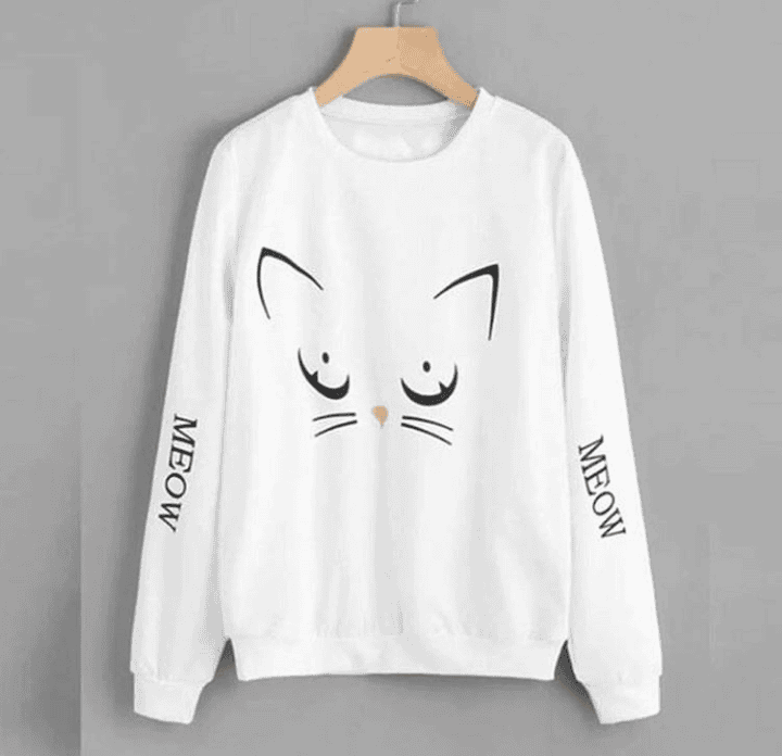Cute Meow Sweatshirt Cute Meow Sweatshirt